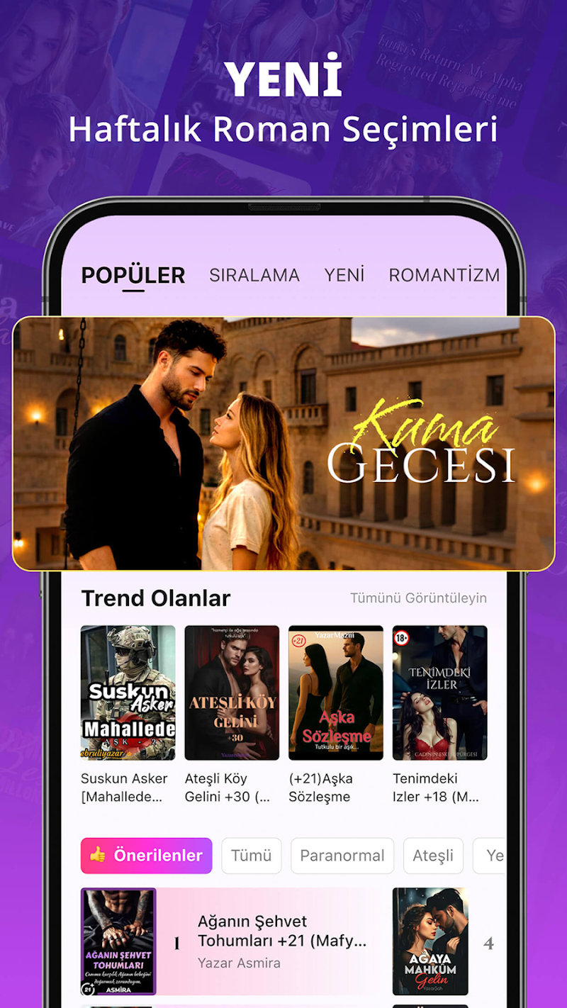 Dreame - Romantik Hikayeler APK kullanıcı kaydı ekranı