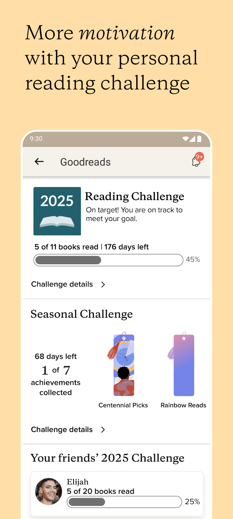 Goodreads: Book Tracker & More kitap inceleme ekranı