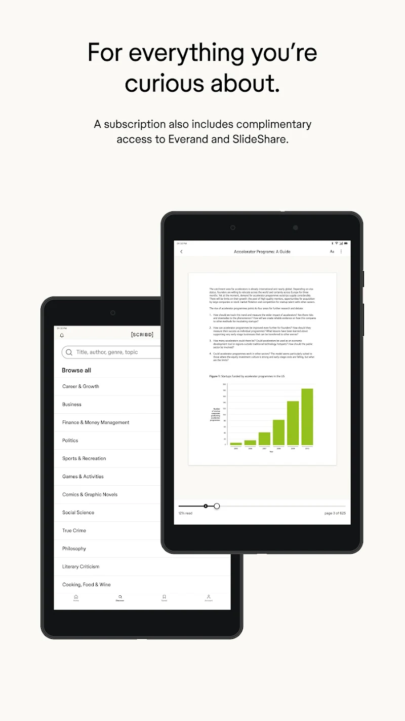 Scribd: 300M+ documents güncellenmiş arayüz ekranı