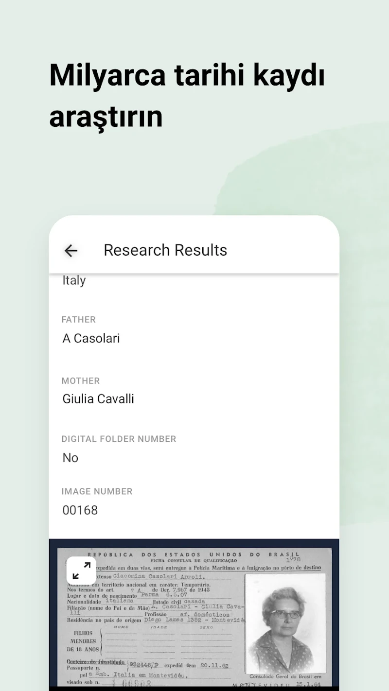 MyHeritage: Aile Ağacı & DNA DNA testi sonuçları ekranı