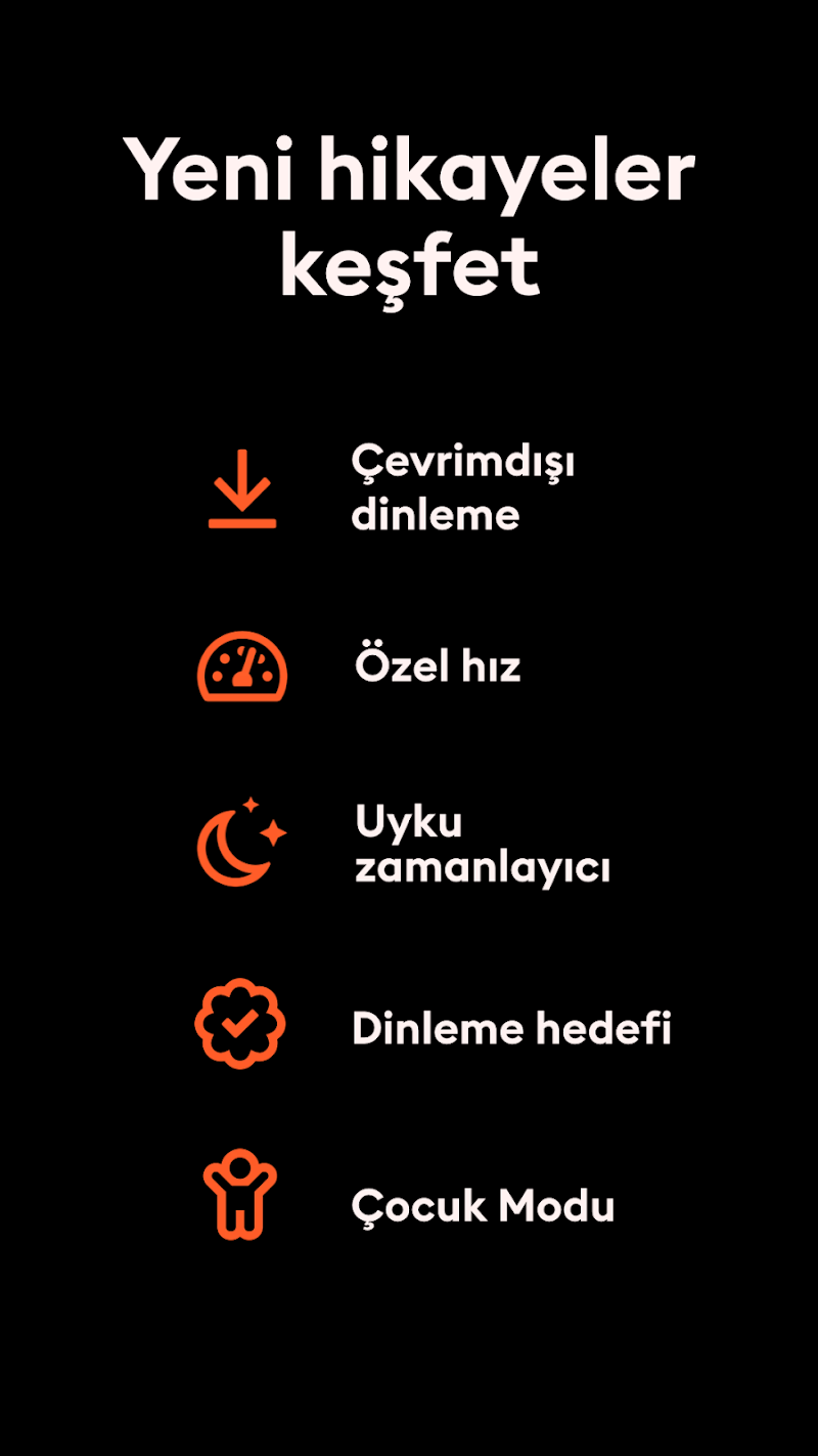 Storytel: Sesli kitap, e-kitap kullanıcı profil ekranı