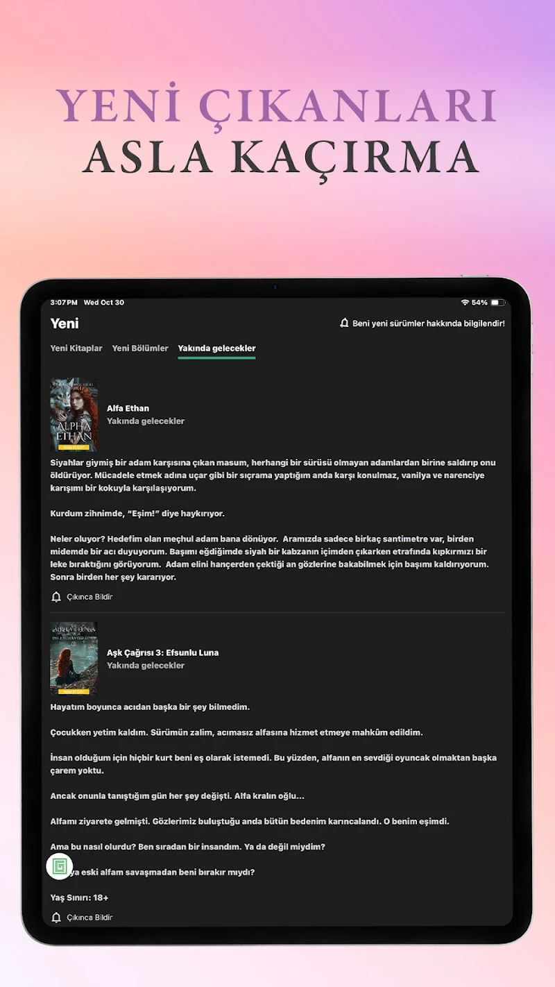GALATEA: Etkileyici Kitaplar APK bölüm satın alma ekranı