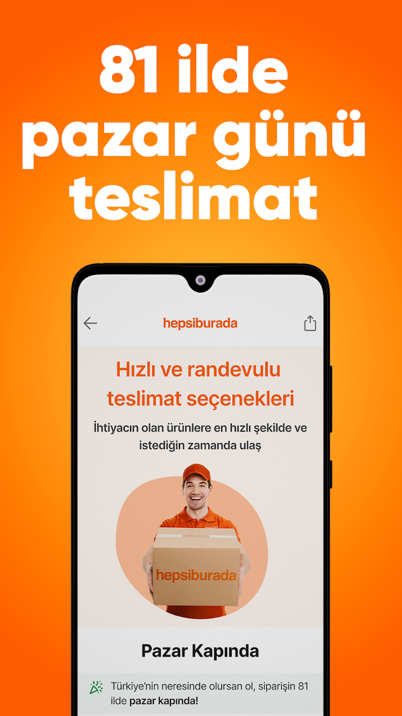 Hepsiburada: Online Alışveriş uygulama arama sonuçları ekranı