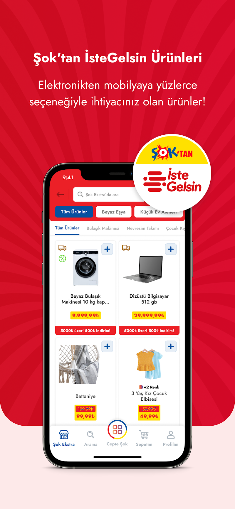 Cepte Şok ücretsiz kullanıcı kaydı ekranı