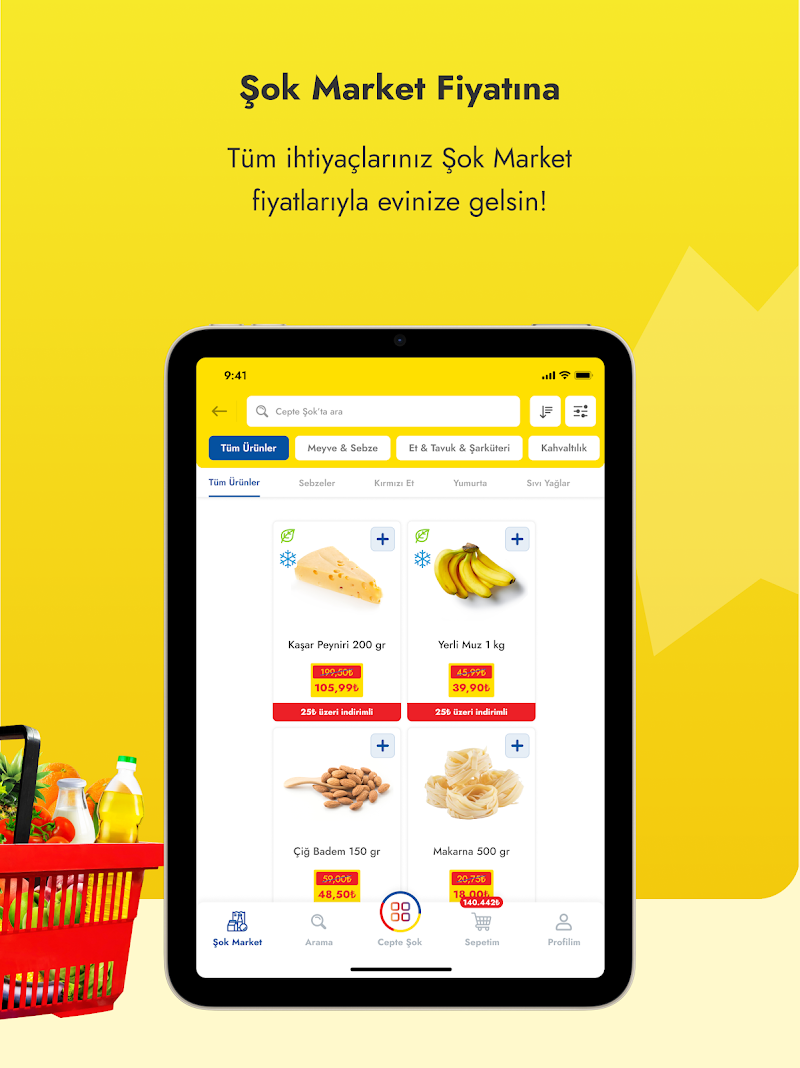 Cepte Şok avantajlar menüsü