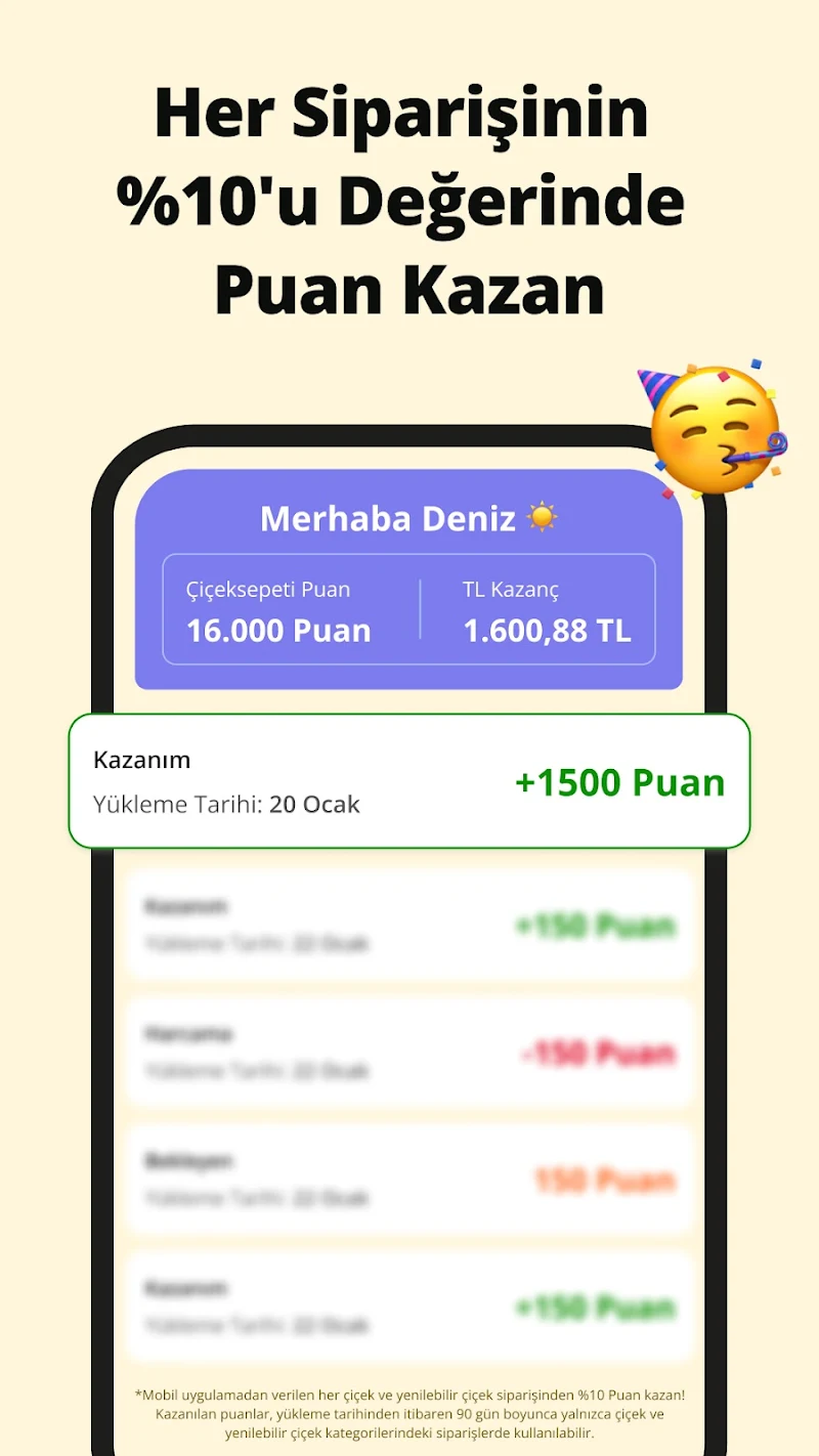 Çiçeksepeti - Çiçek & Hediye uygulama giriş ekranı