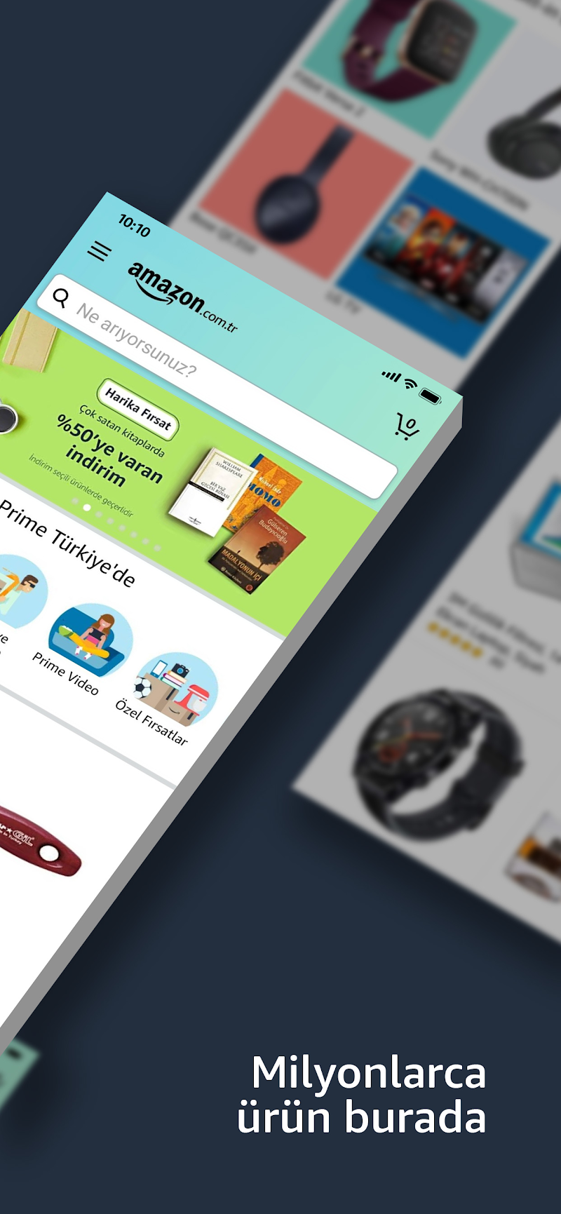 Amazon.com.tr Mobile Alışveriş günün fırsatları ekranı