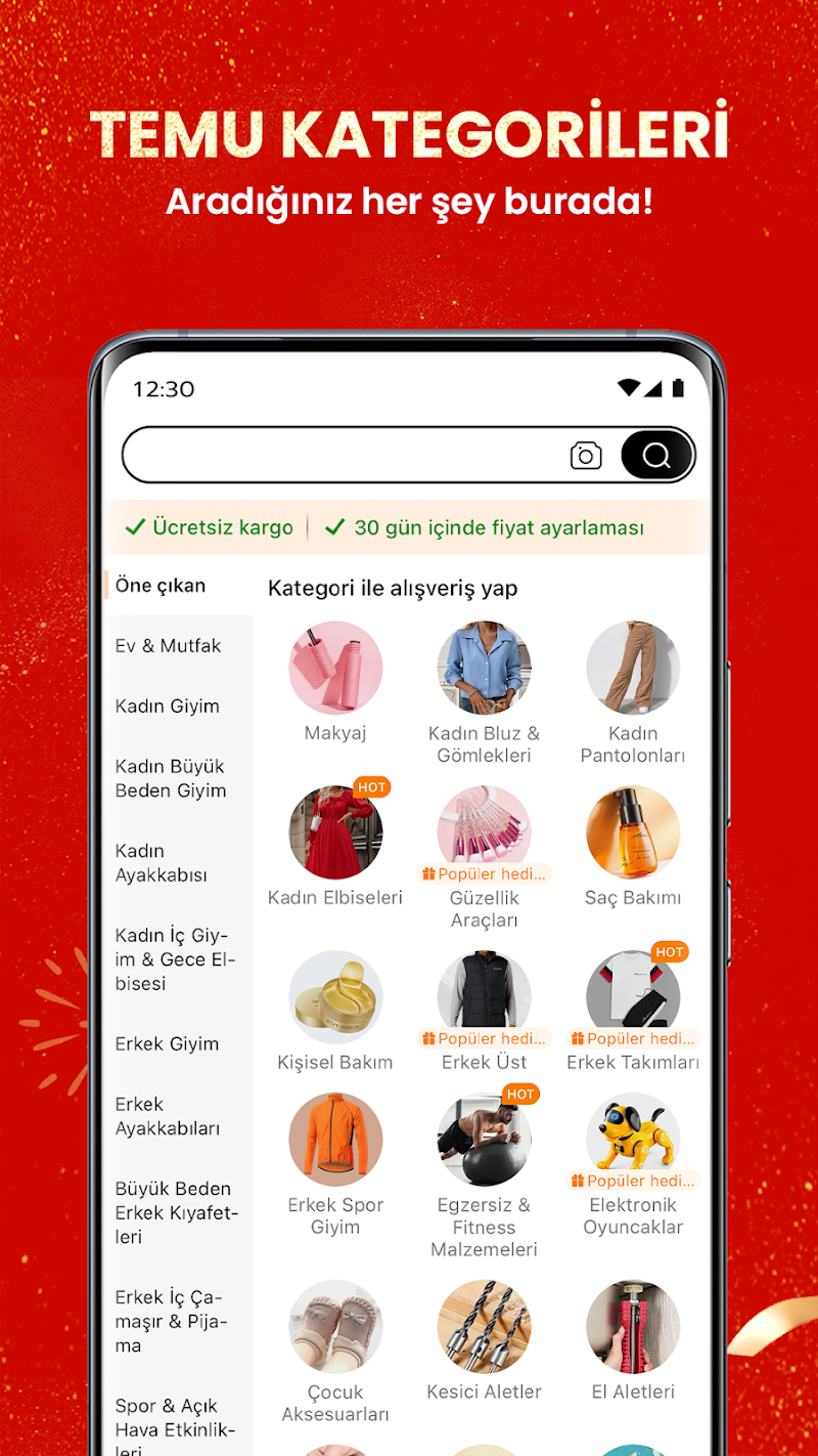 Temu: Milyarder Gibi Harca ücretsiz kargo seçeneği