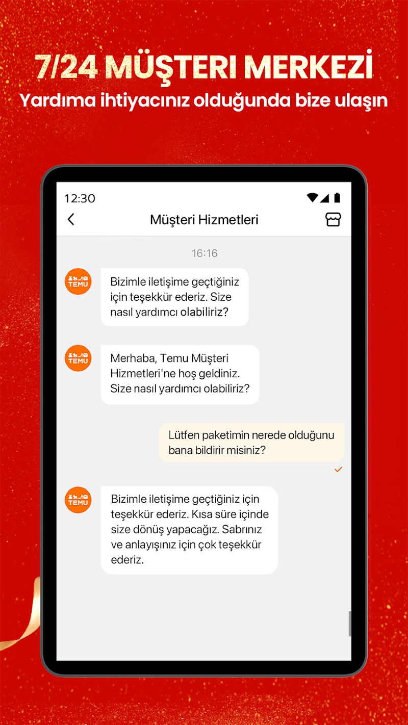 Temu: Milyarder Gibi Harca Android indir ekranı