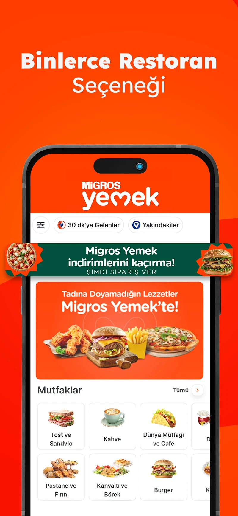Migros - Market & Yemek kampanya ve indirimler ekranı
