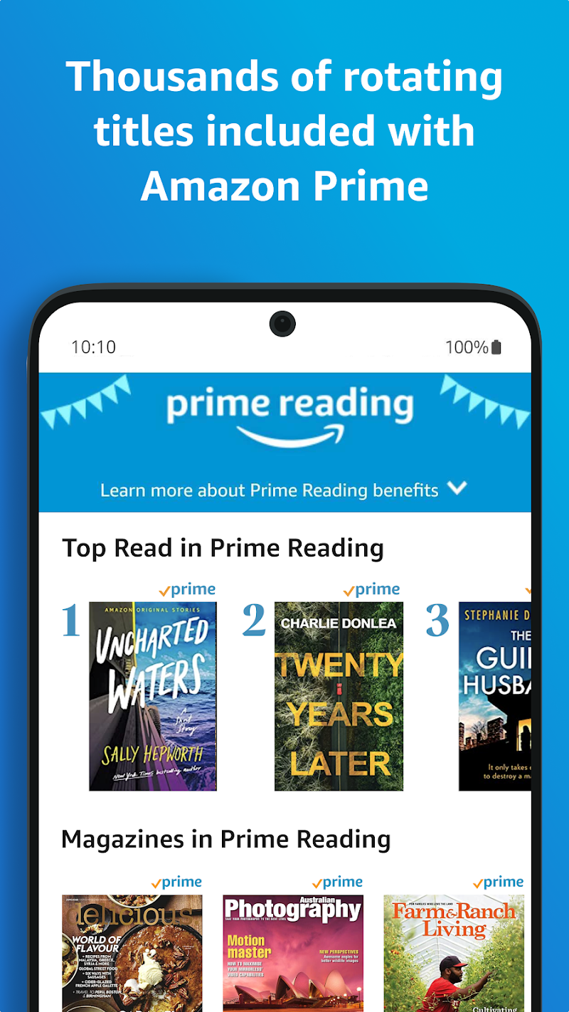 Amazon Kindle: Reading App okuma ilerleme göstergesi