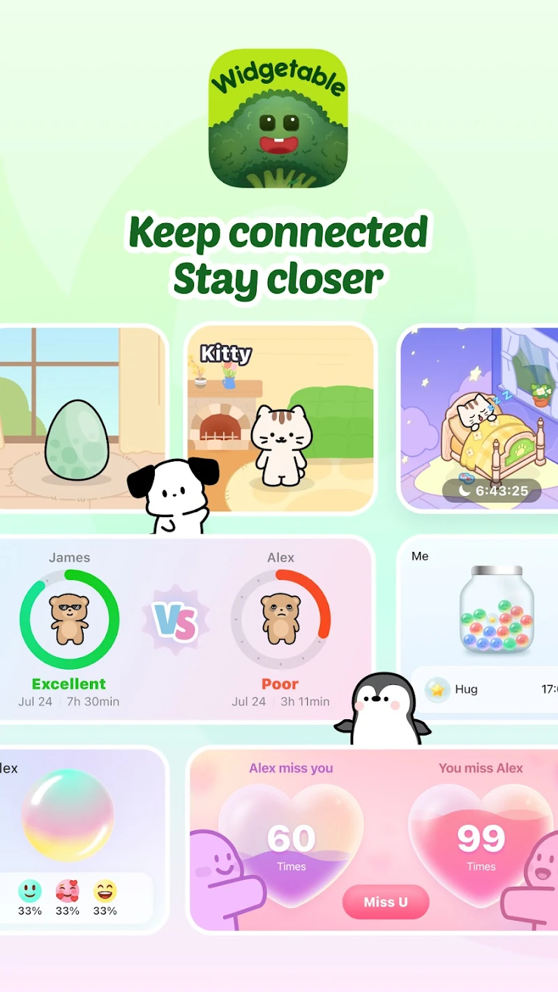 Widgetable: Besties & Couples APK ana ekran görüntüsü