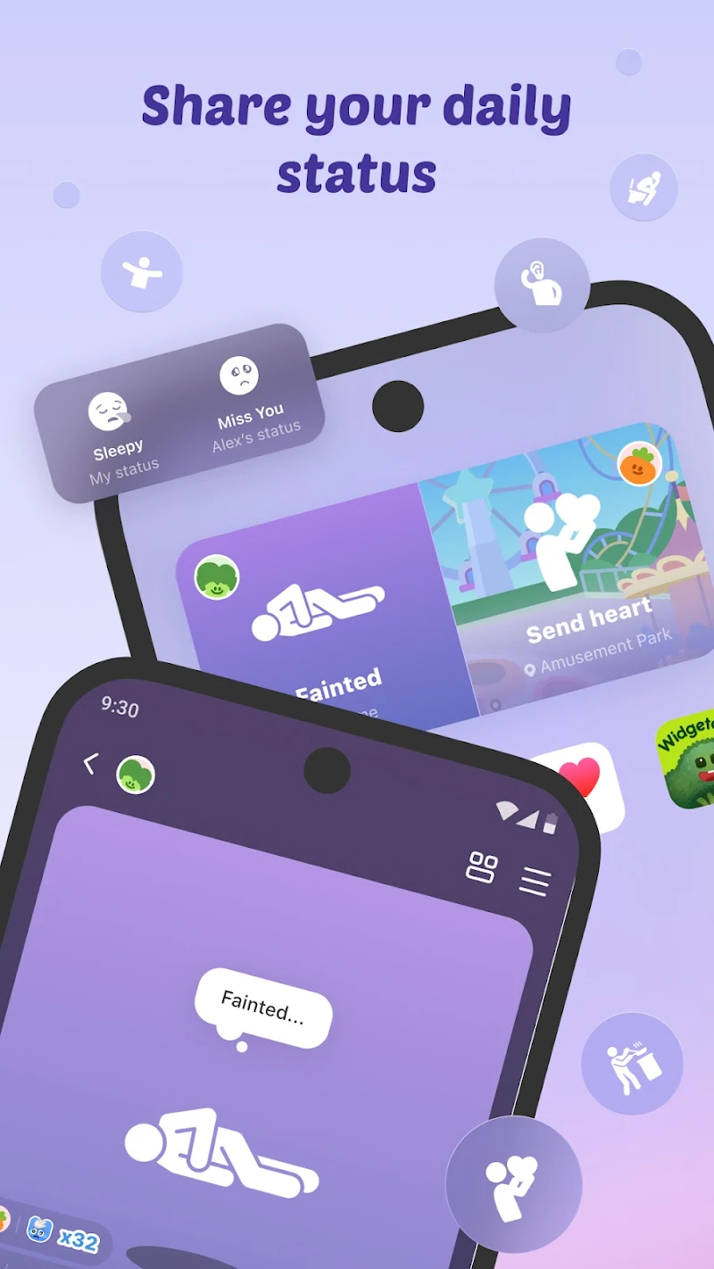 Widgetable: Besties & Couples APK sanal evcil hayvan özelliği