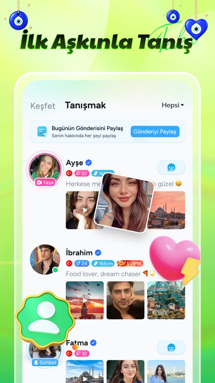 Taka - Sohbet, Canlı, Oyun sesli sohbet partisi ekranı