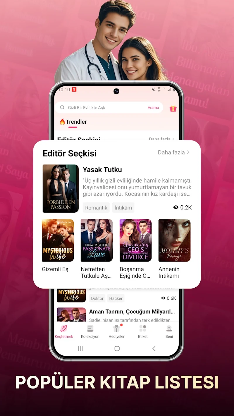 NovelaGo - Roman & Kitap Oku APK kütüphane ekranı