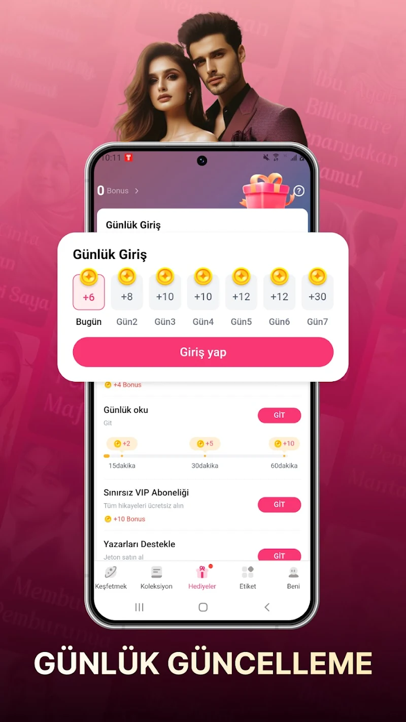 NovelaGo - Roman & Kitap Oku APK tür seçim ekranı