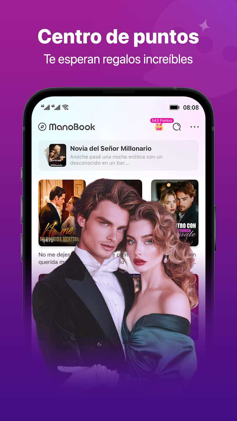 ManoBook - Novelas y Libros kitap kategorileri menüsü