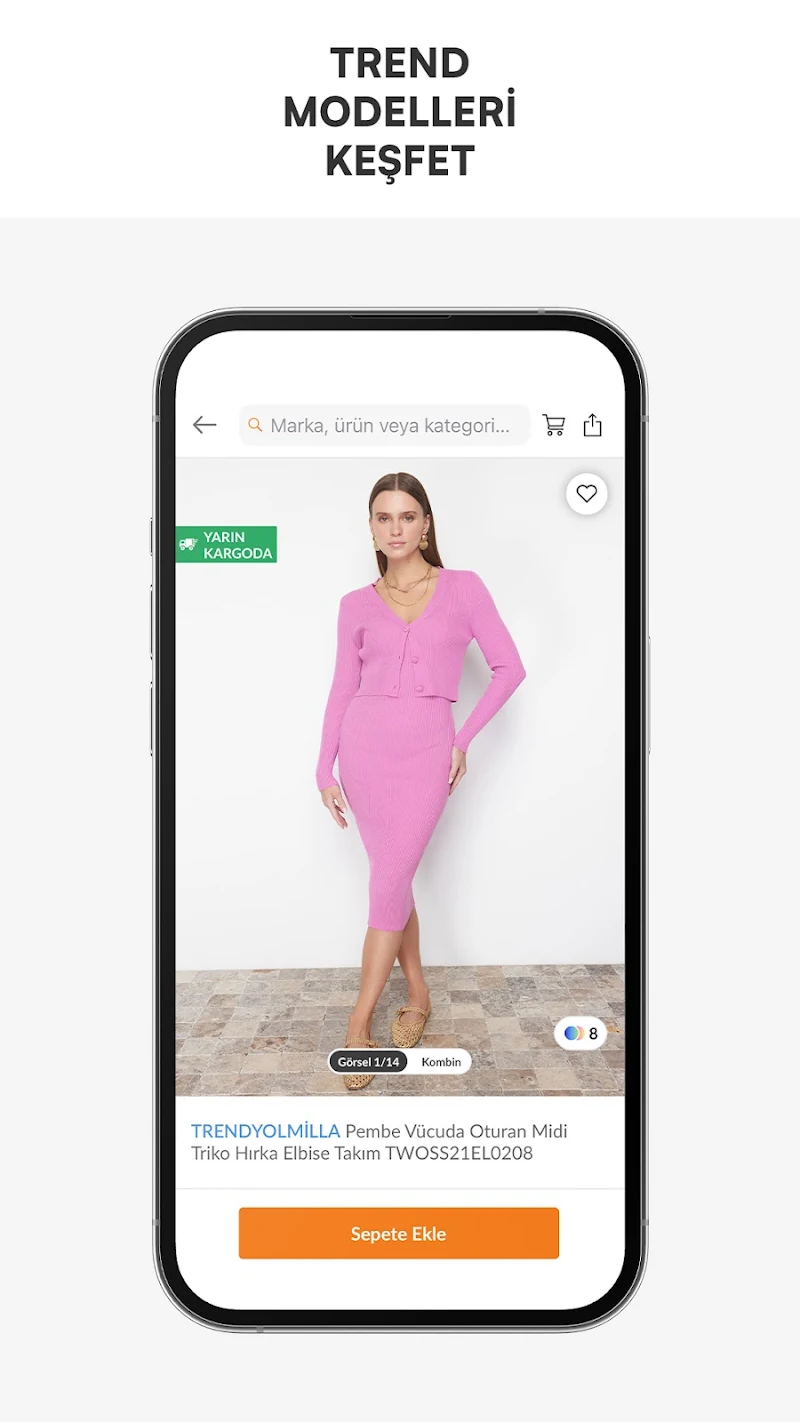 Trendyolmilla APK favoriler bölümü