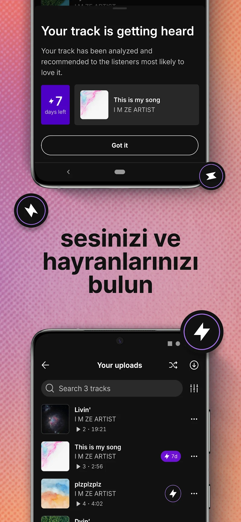SoundCloud: müzik & audio kullanıcı profil ekranı