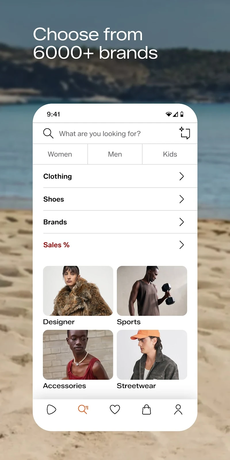 Zalando – online fashion store uygulama giriş ekranı