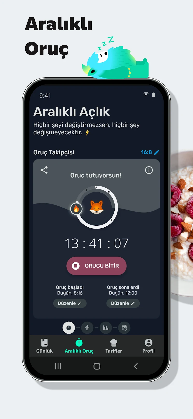 Yazio: AI Kalori Hesaplama APK yiyecek veri tabanı görünümü