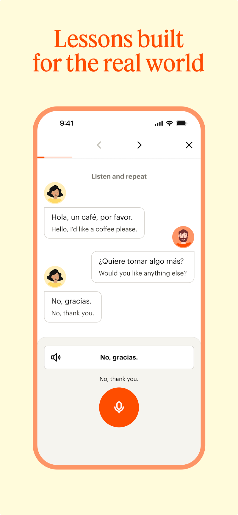 Babbel - Learn Languages dil listesi ekranı