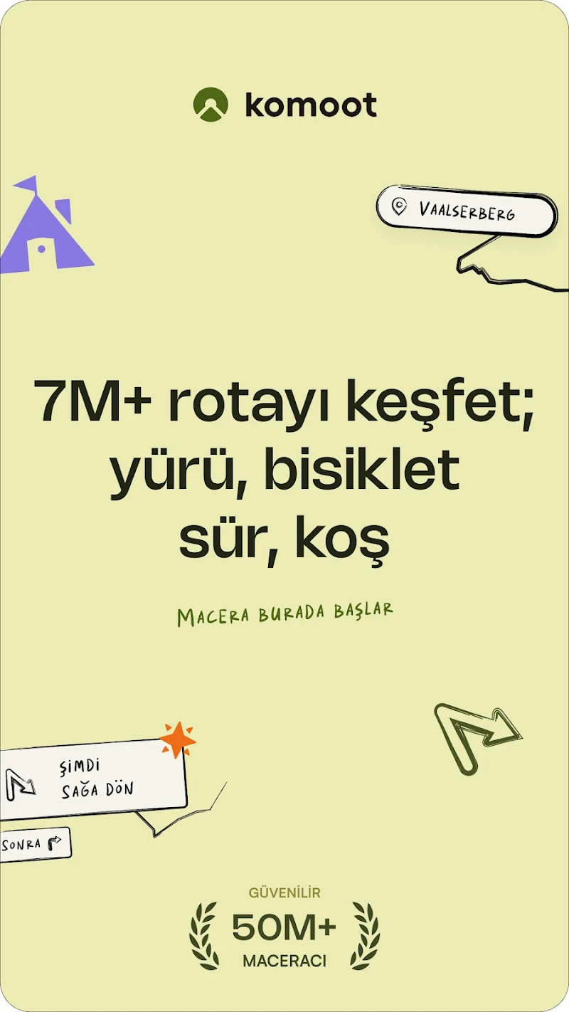 komoot: yürüyüş, koşu APK ana ekran görüntüsü