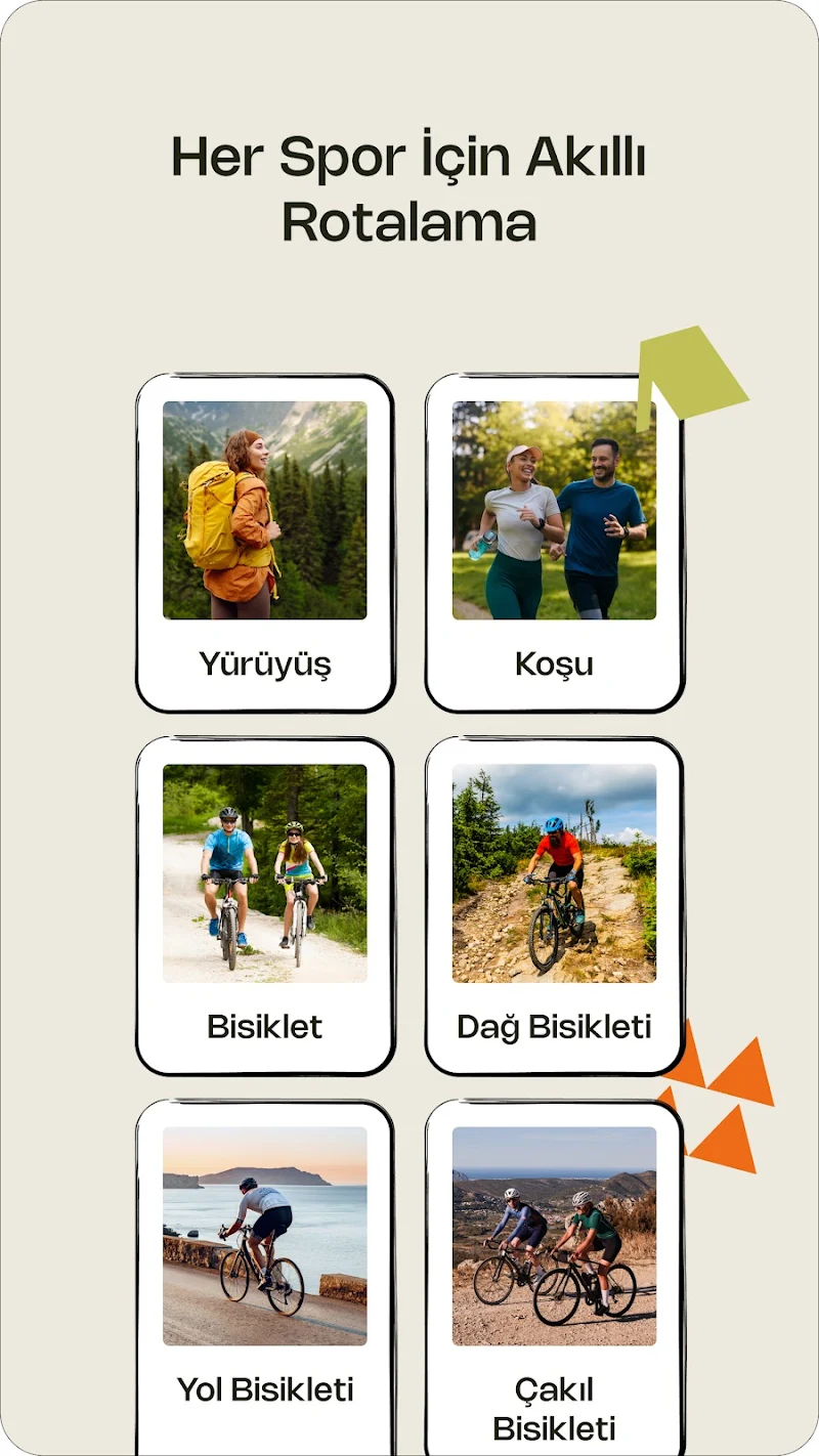 komoot: yürüyüş, koşu GPS takip ekranı