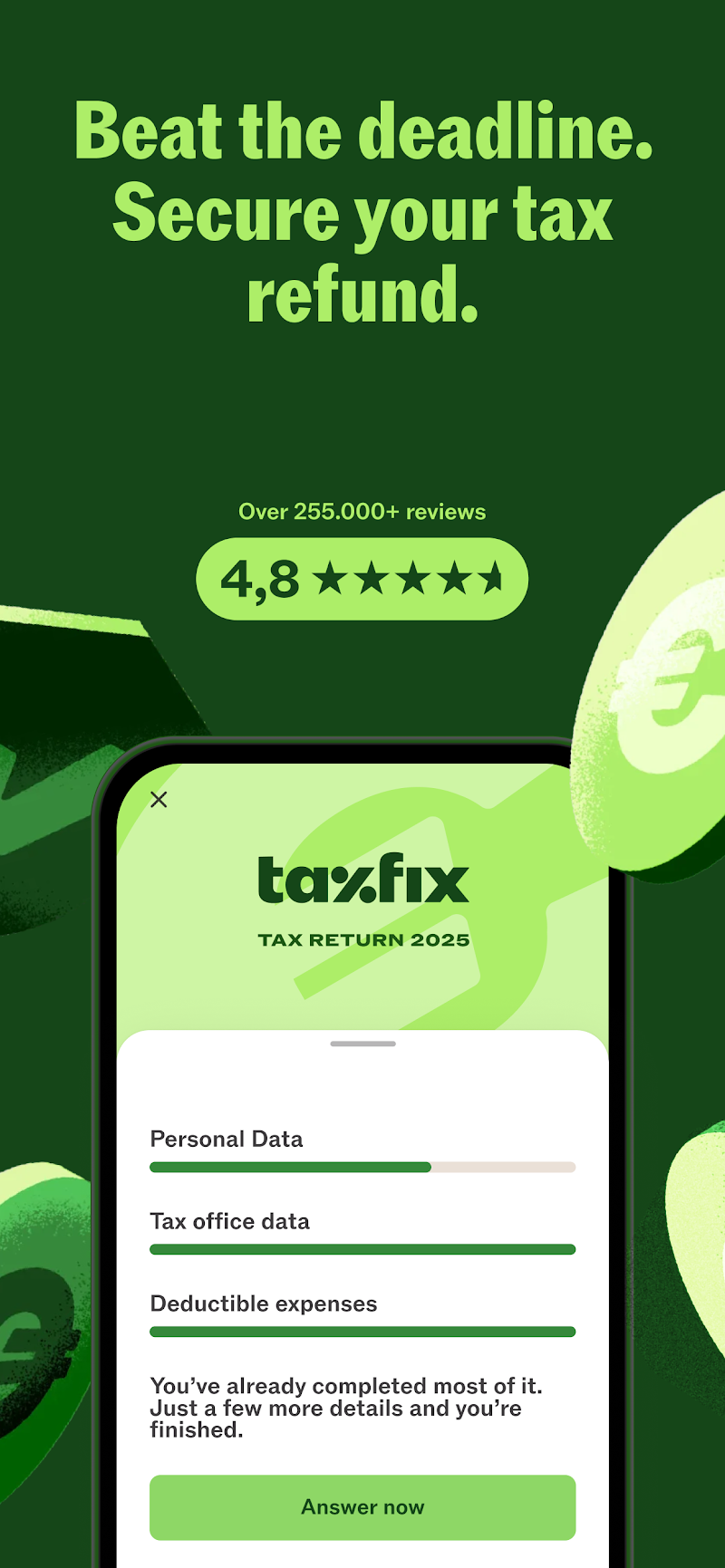 Taxfix: Tax return for Germany APK ana ekran görüntüsü