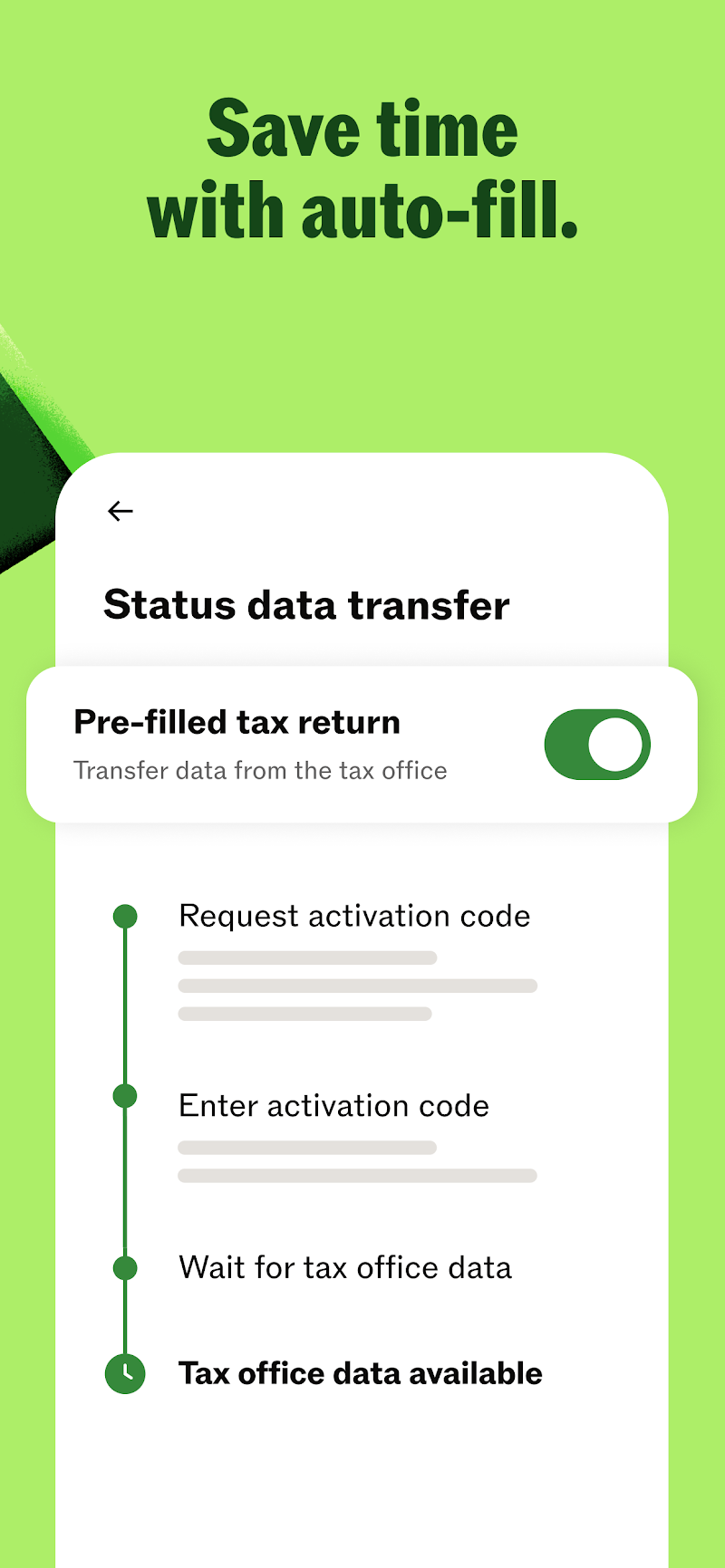 Taxfix: Tax return for Germany ayarlar menüsü