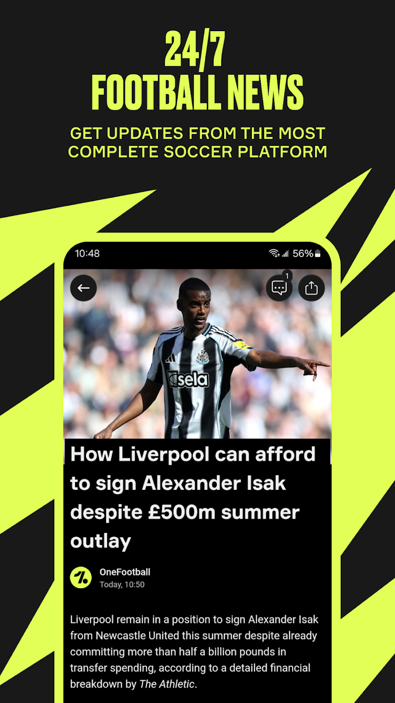 OneFootball: Football Scores taraftar sohbet ekranı