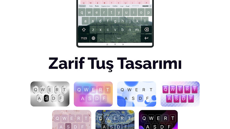 Fonts Art - Yazı Tipi Klavye tema kişiselleştirme ekranı