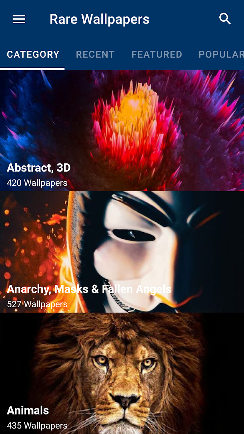 Wallpapers HD - Backgrounds 4K indirme sayfası görüntüsü