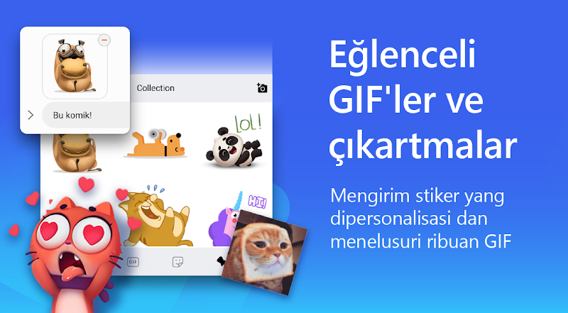 Microsoft SwiftKey Klavye tema seçenekleri görünümü