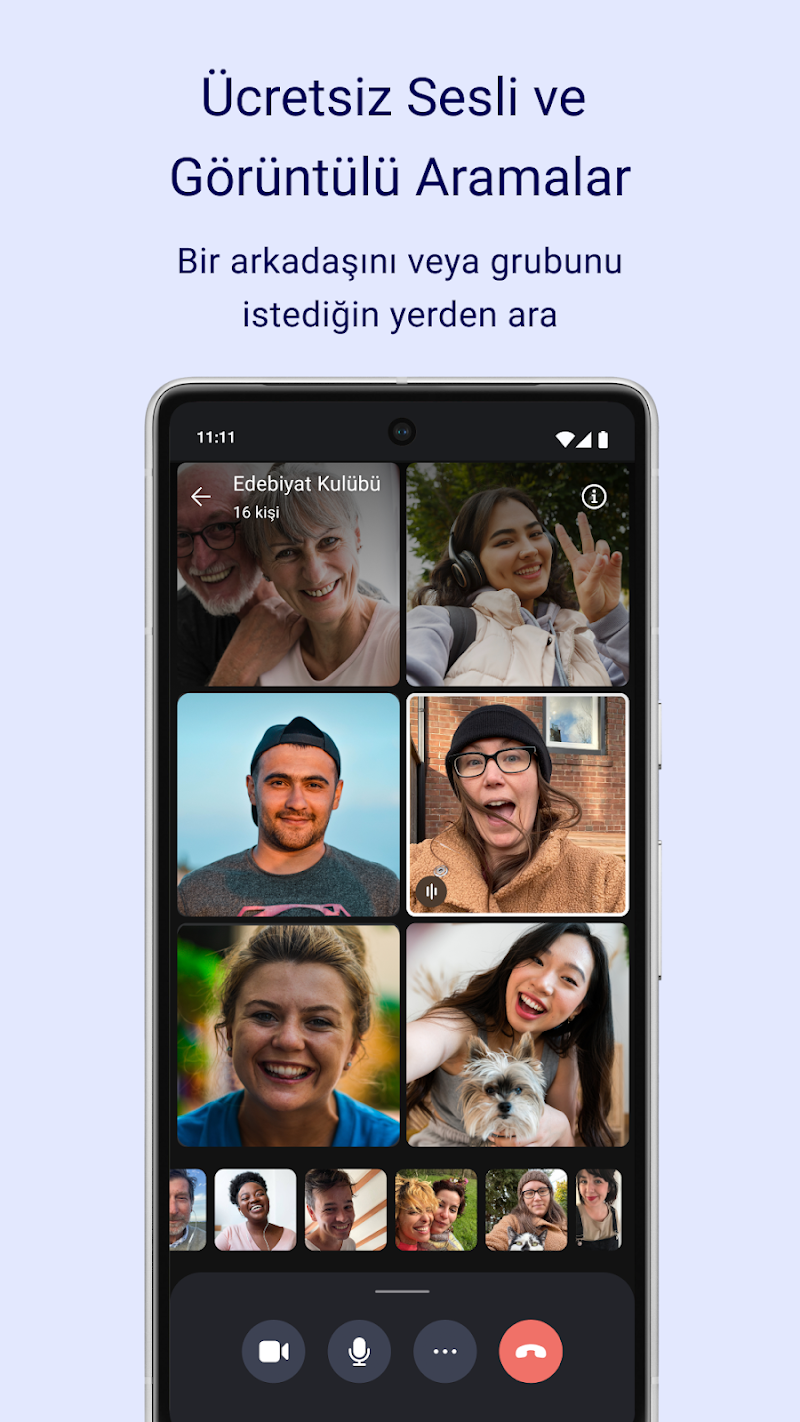 Signal - Gizli Mesajlaşma Android arama ekranı