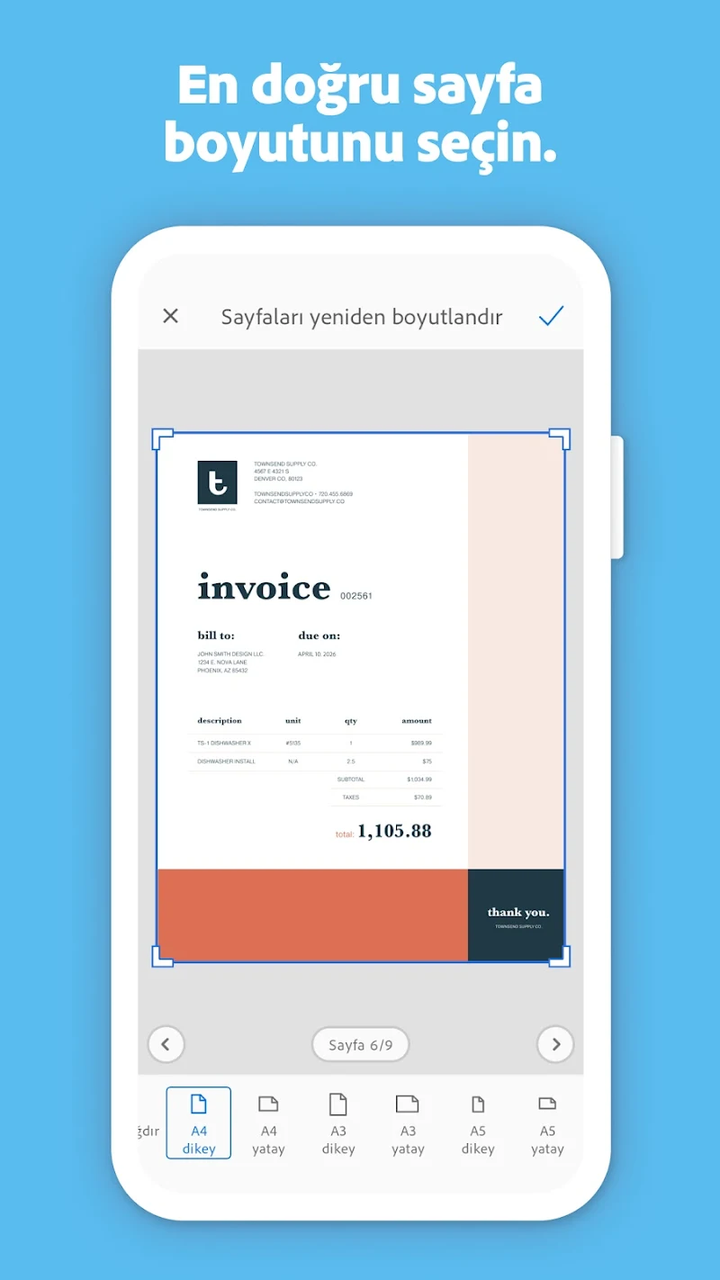 Adobe Scan: Belge Tarama hızlı tarama özelliği