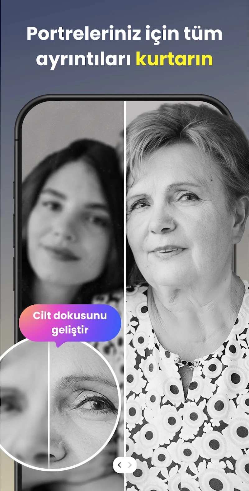 Fotoğraf Netleştirici: Enhance gerçek zamanlı netleştirme sonucu