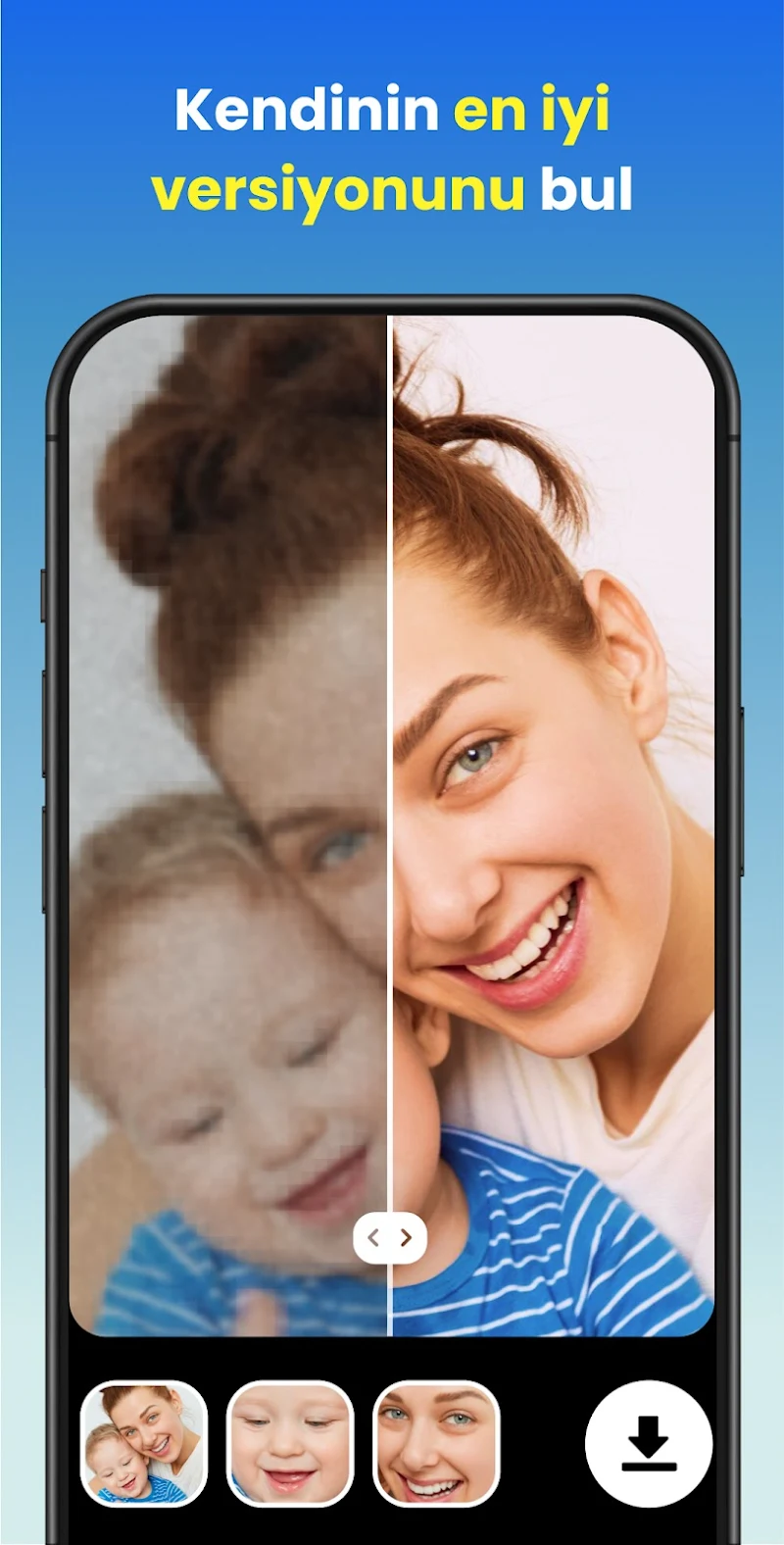 Fotoğraf Netleştirici: Enhance Android cihazda kullanım görüntüsü
