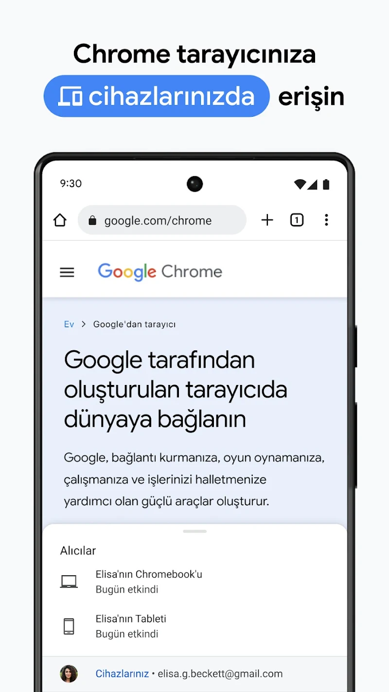 Google Chrome son sürüm güncelleme bildirimi
