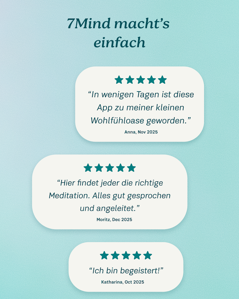 7Mind Meditation & Achtsamkeit kullanıcı profil ekranı