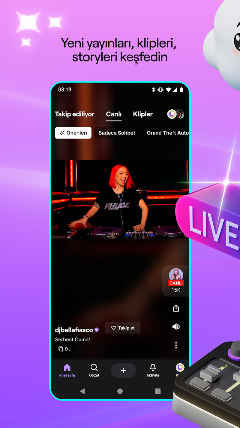 Twitch: Canlı Yayın APK ana ekran görüntüsü