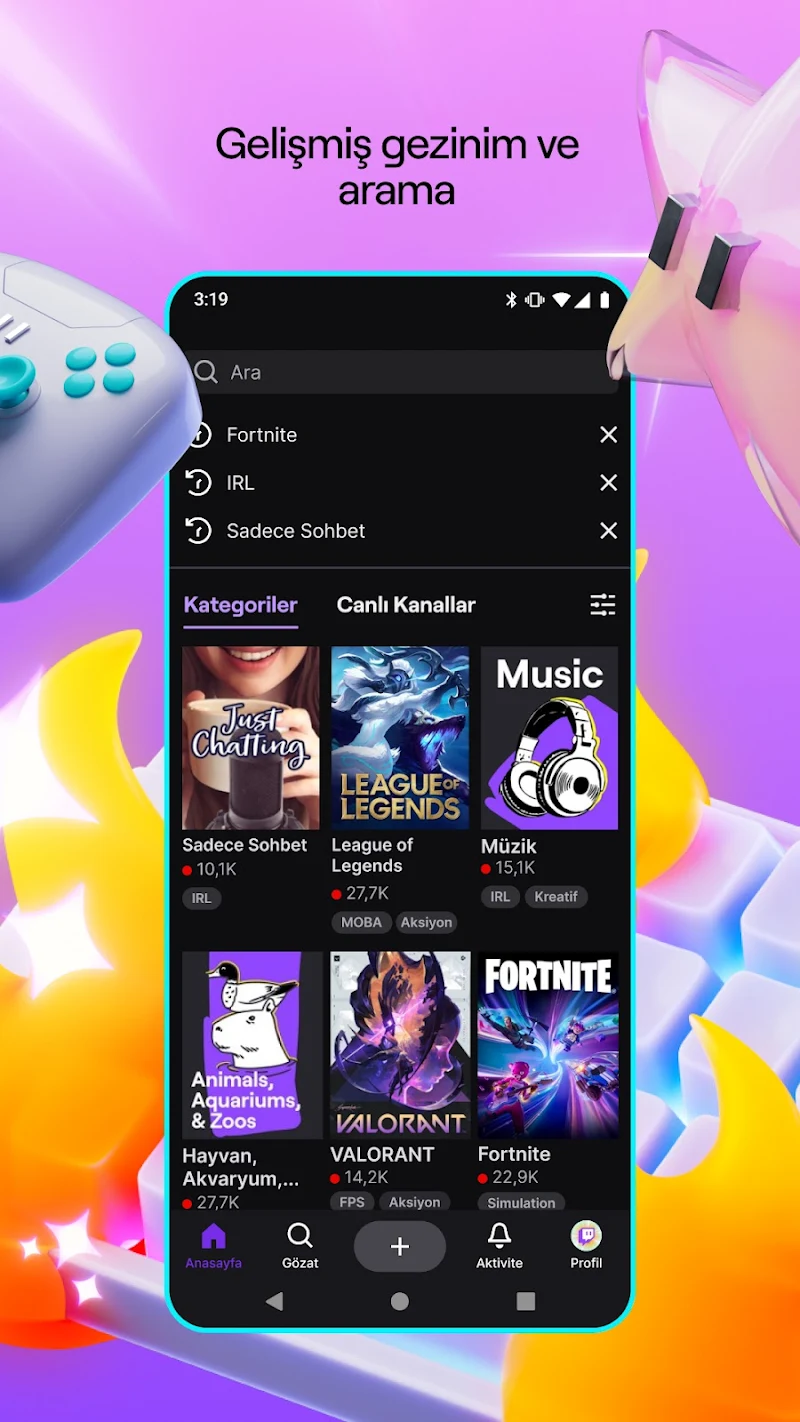 Twitch: Canlı Yayın canlı yayın izleme ekranı