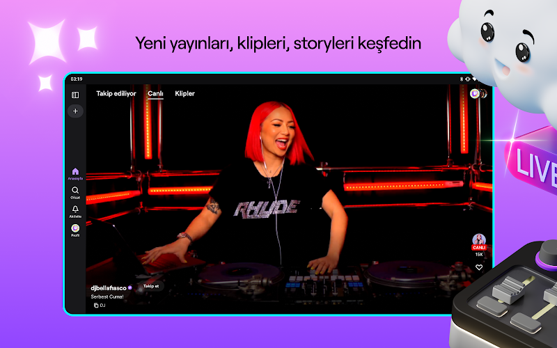 Twitch: Canlı Yayın koyu mod görünümü