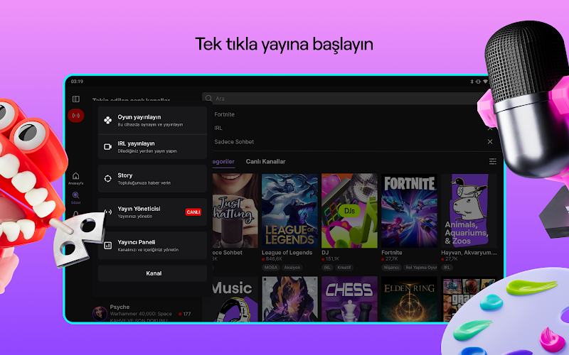 Twitch: Canlı Yayın yayın başlatma butonu