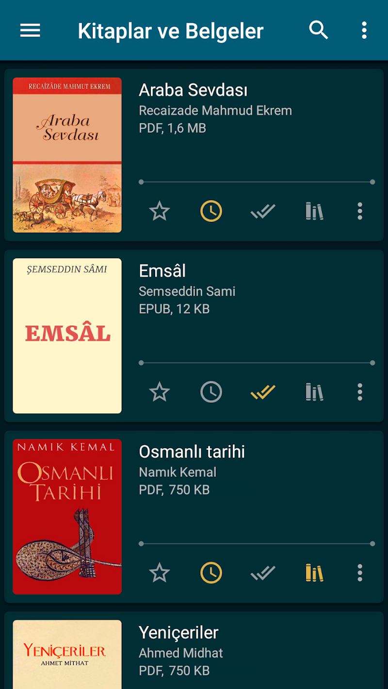 ReadEra kitap okuyucu pdf epub uygulama ayarları ekranı
