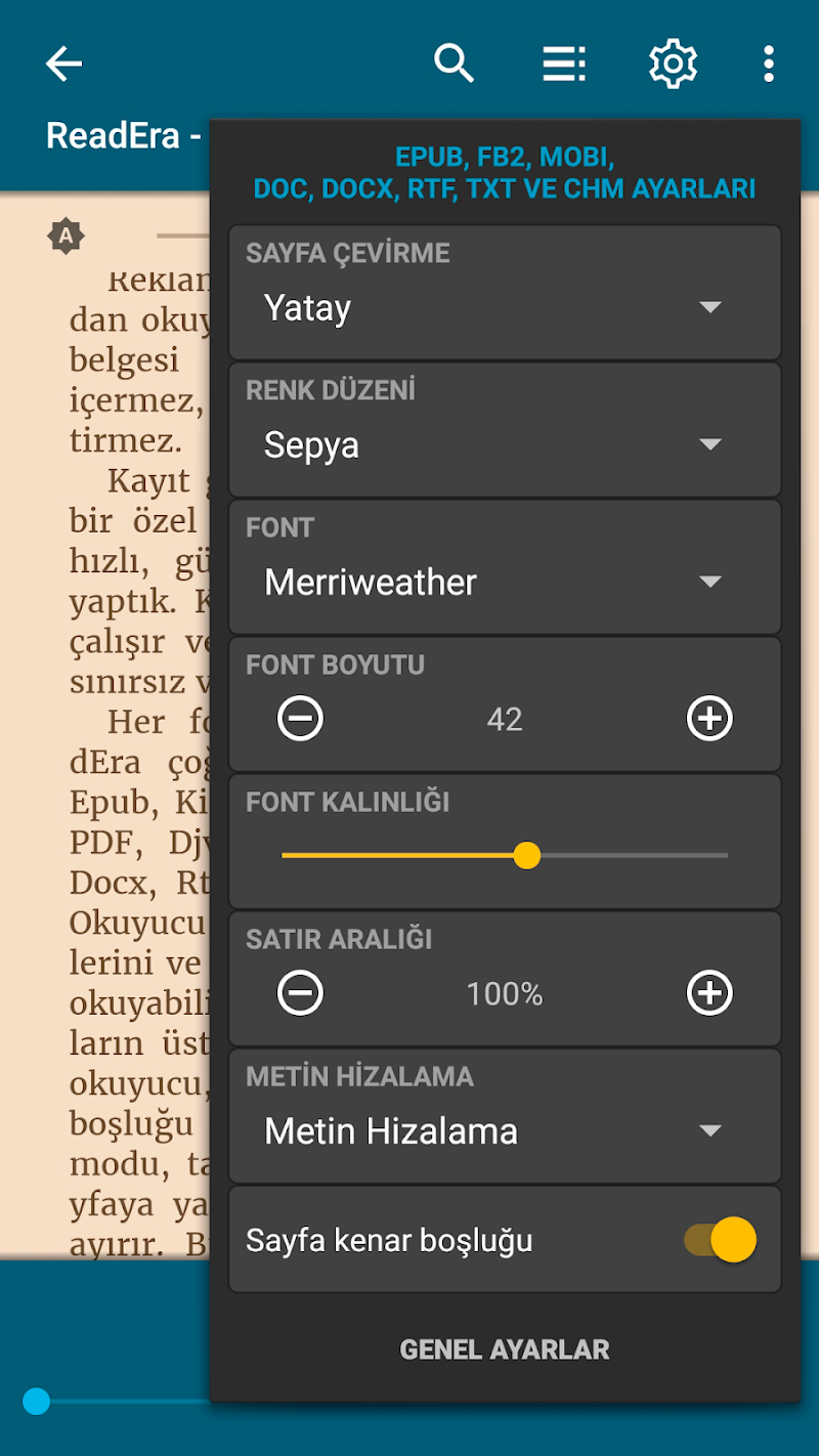 ReadEra kitap okuyucu pdf epub EPUB dosya görüntüleme