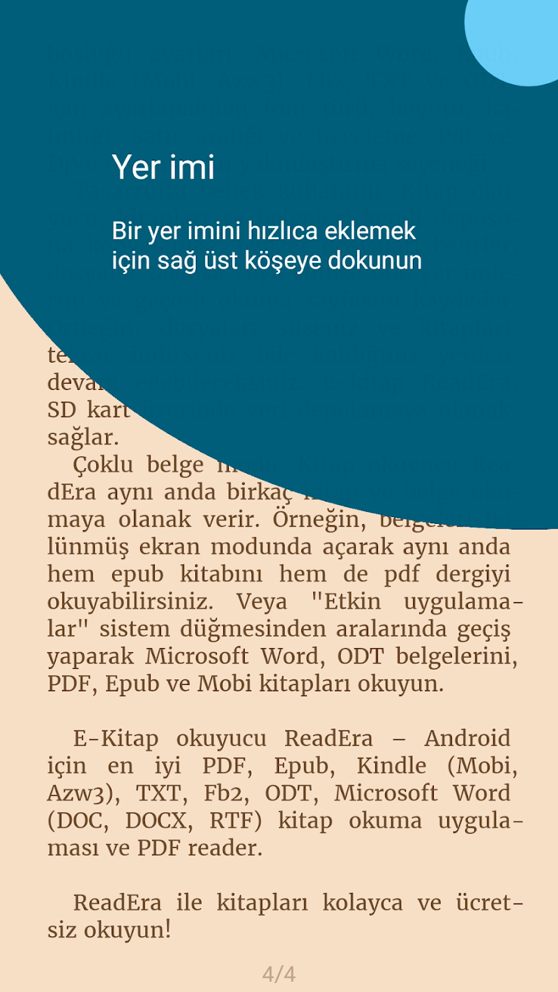 ReadEra kitap okuyucu pdf epub Word belgeleri görüntüleme