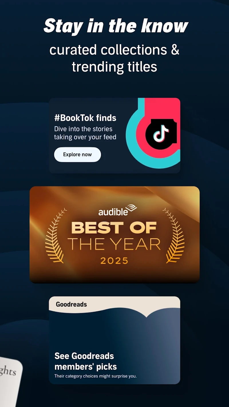 Audible Android indir sayfası