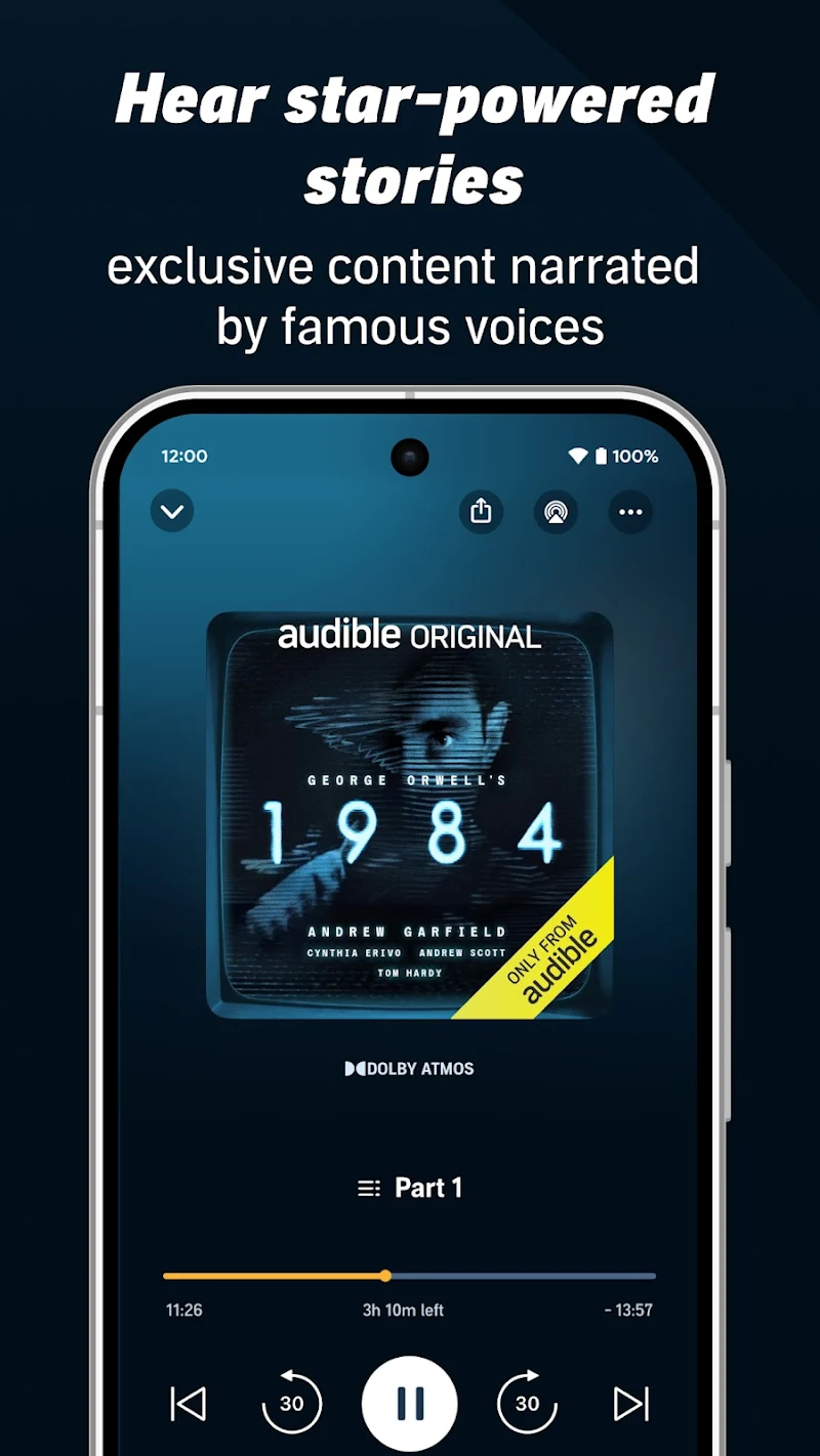 Audible dinleme hız ayarı ekranı