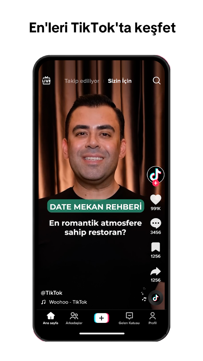 TikTok APK ana ekran görüntüsü